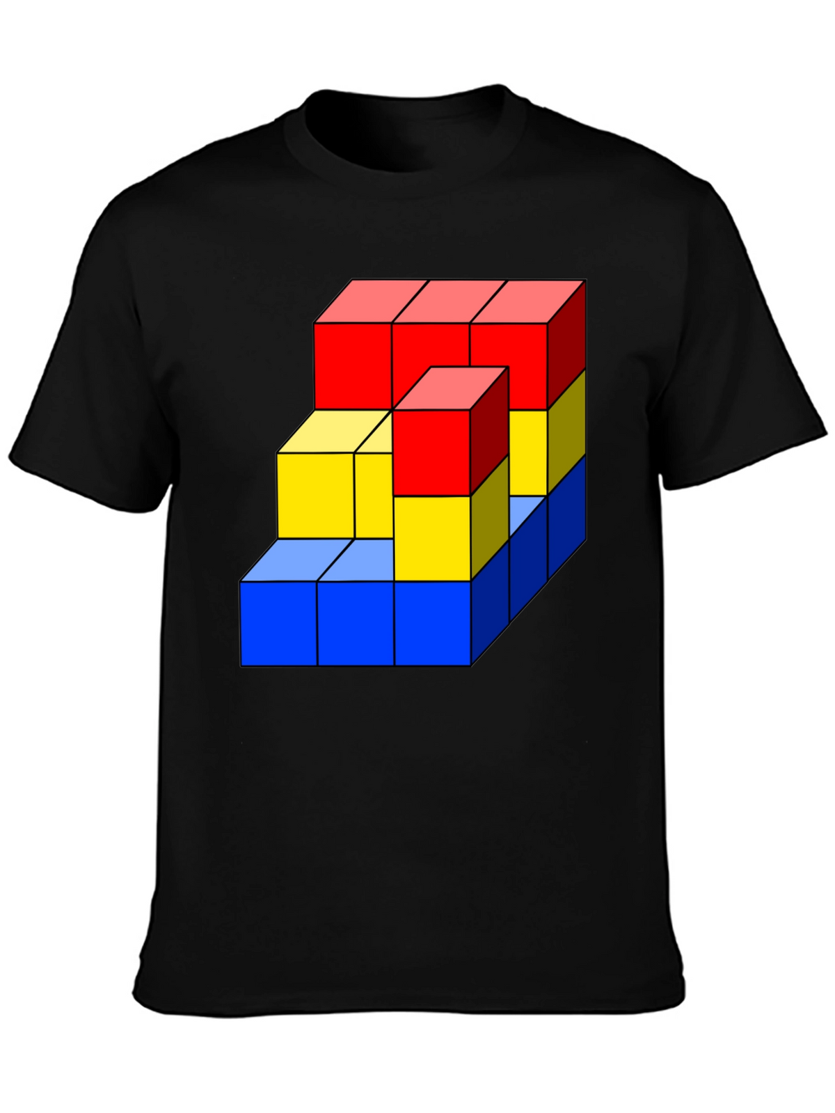 Geometric Cube Graphic T-Shirt