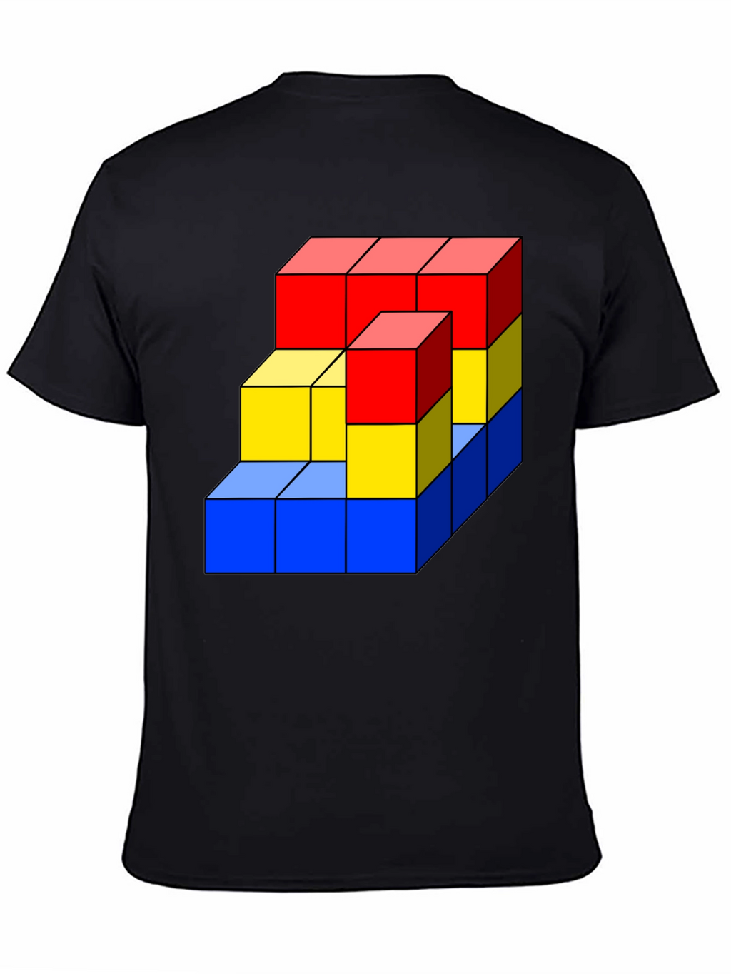 Geometric Cube Graphic T-Shirt