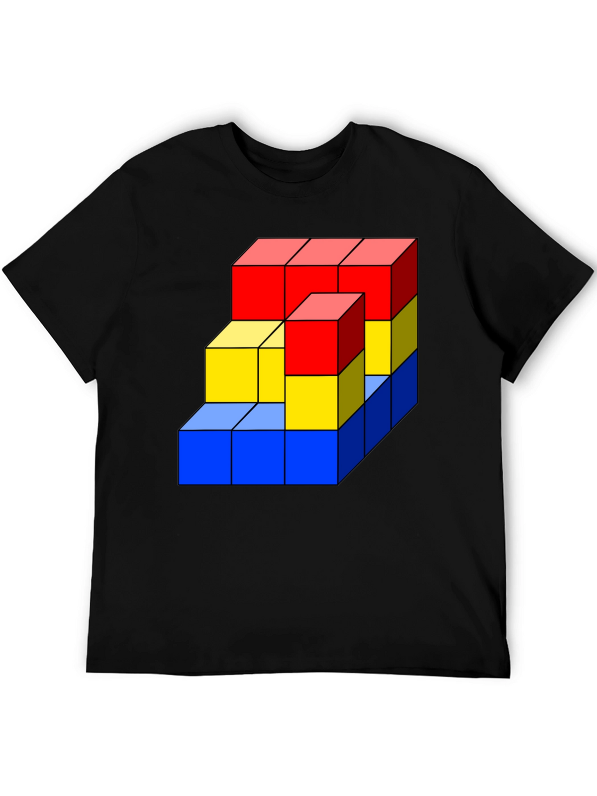 Geometric Cube Graphic T-Shirt