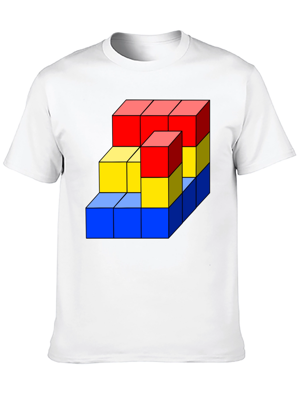 Geometric Cube Graphic T-Shirt
