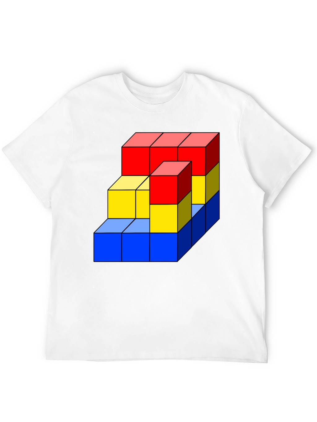 Geometric Cube Graphic T-Shirt