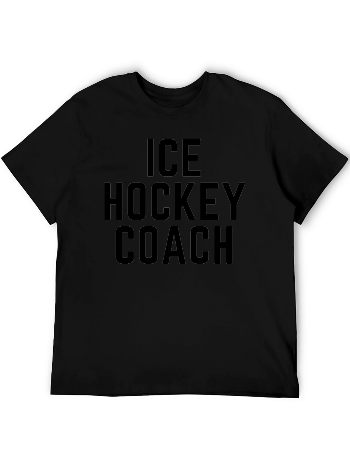 Ice Hockey Coach T-Shirt - Black Graphic Tee