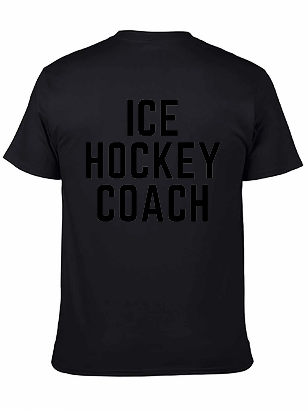 Ice Hockey Coach T-Shirt - Black Graphic Tee