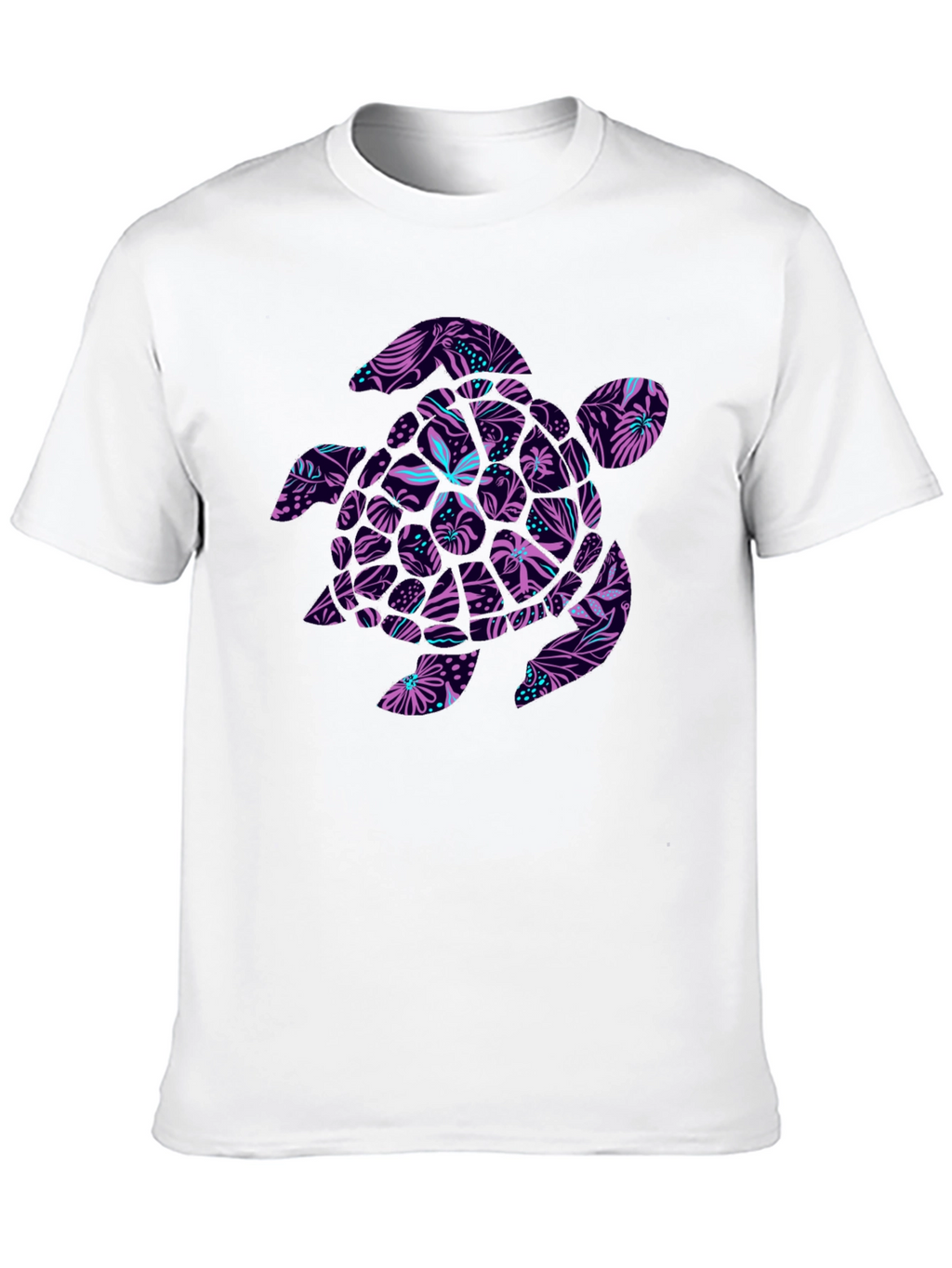 Tropical Turtle Black T-Shirt