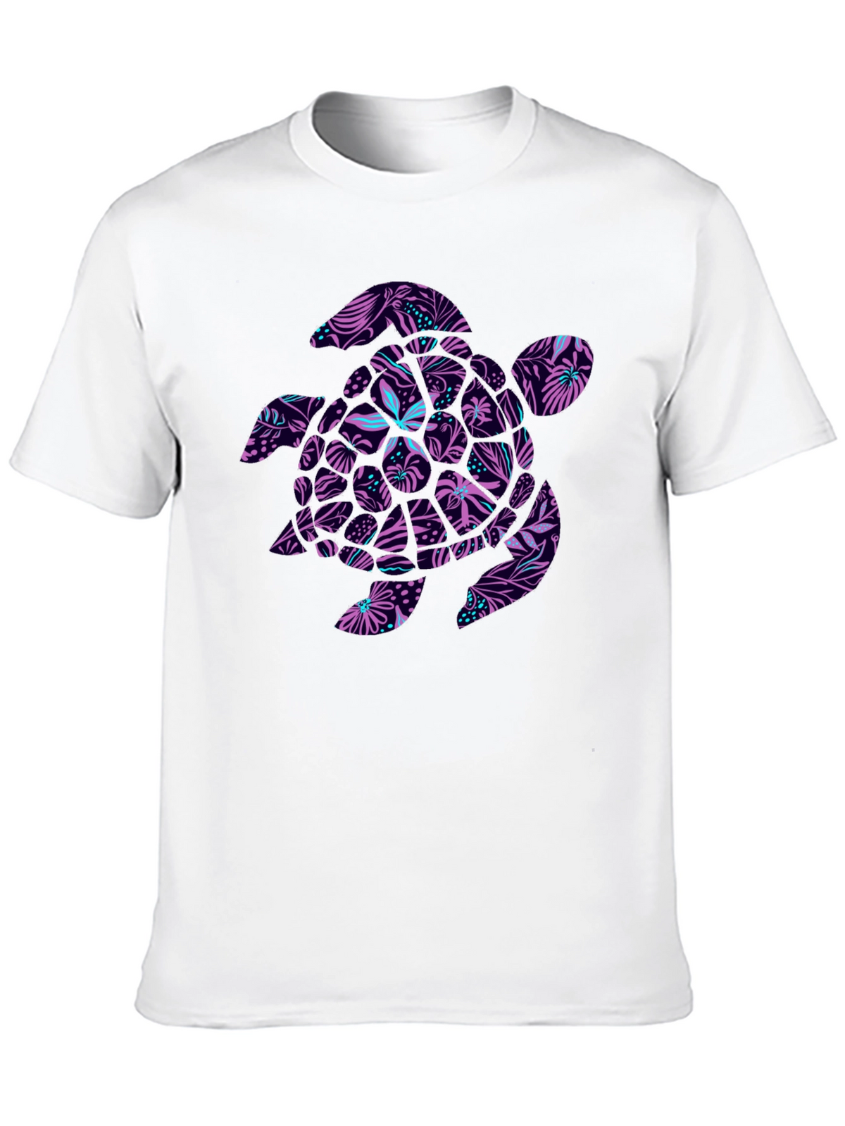 Tropical Turtle Black T-Shirt