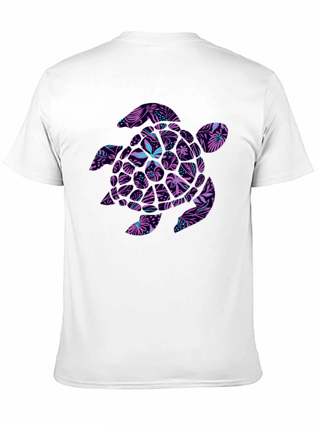 Tropical Turtle Black T-Shirt