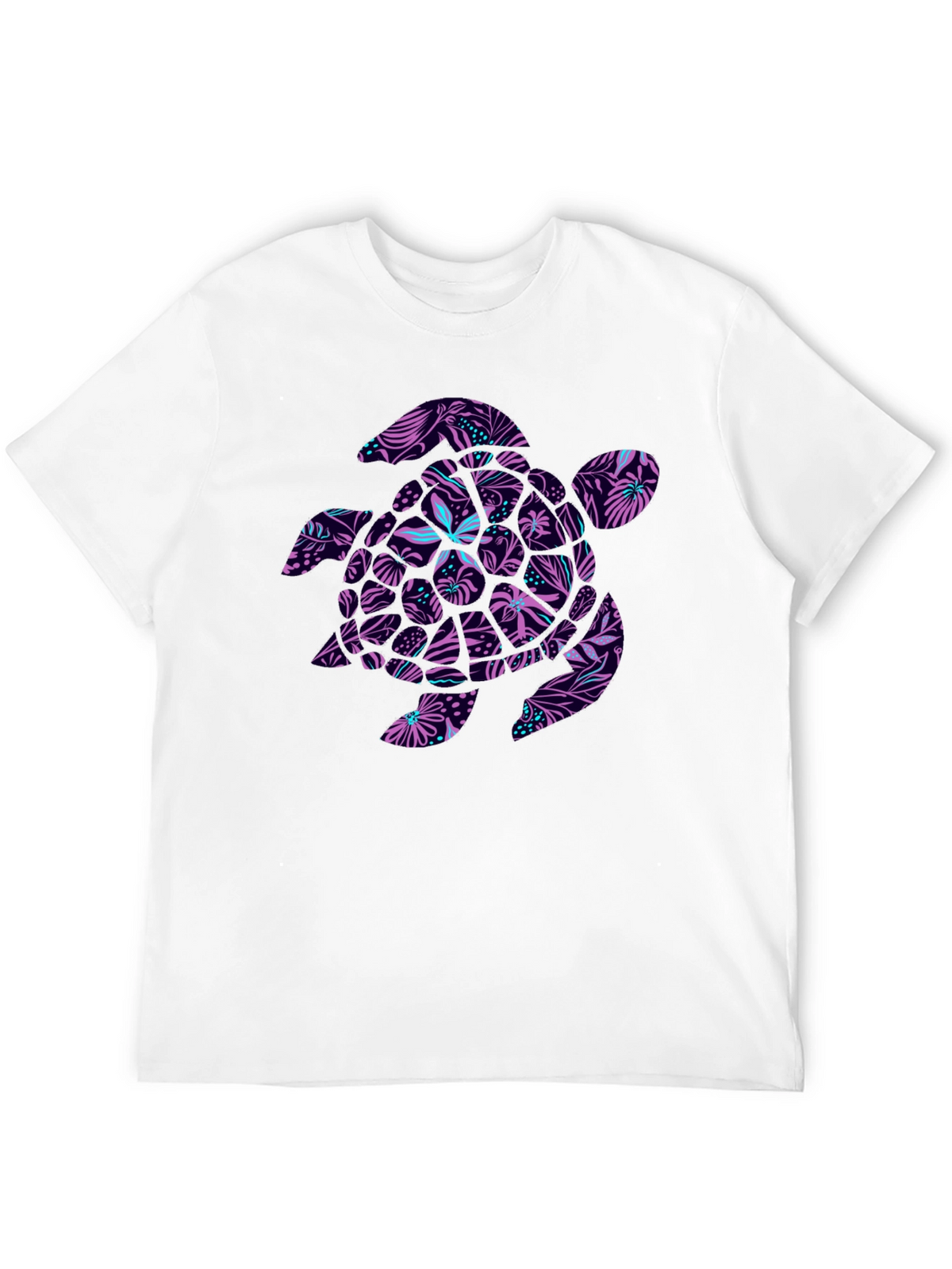 Tropical Turtle Black T-Shirt