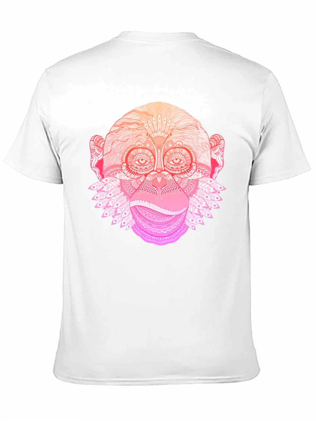 Monkey Mandala Graphic Tee - Black