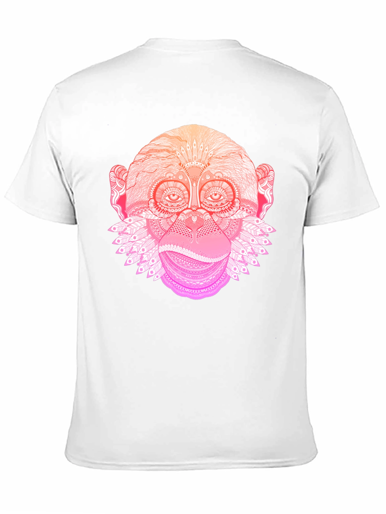 Monkey Mandala Graphic Tee - Black
