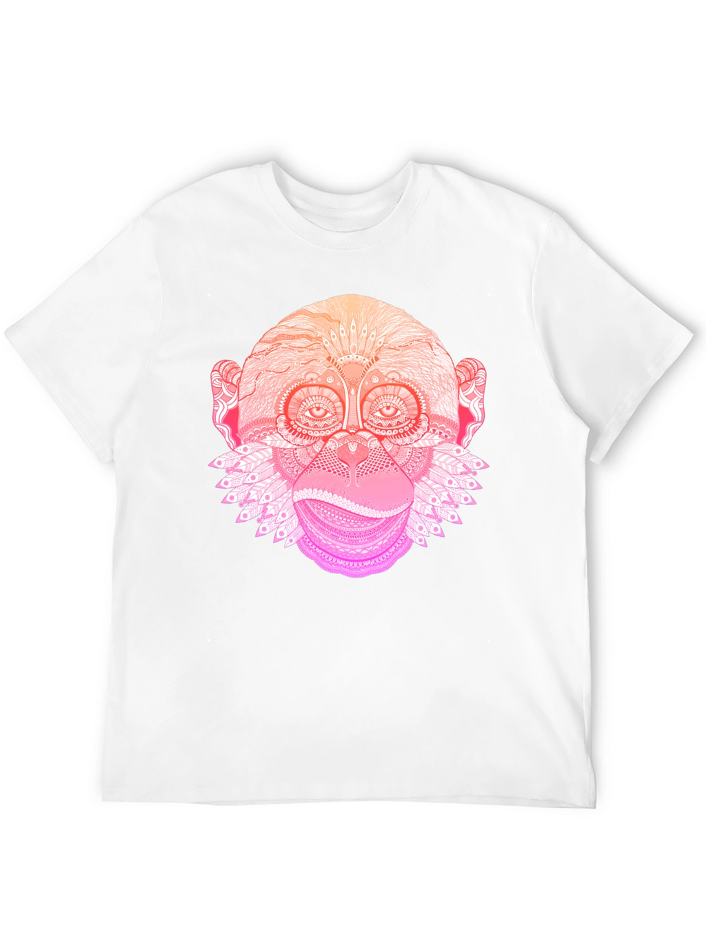 Monkey Mandala Graphic Tee - Black