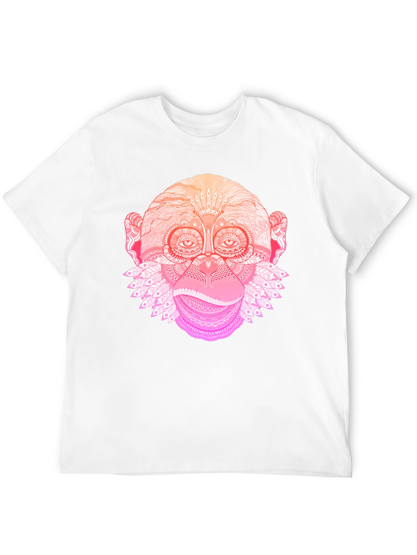 Monkey Mandala Graphic Tee - Black