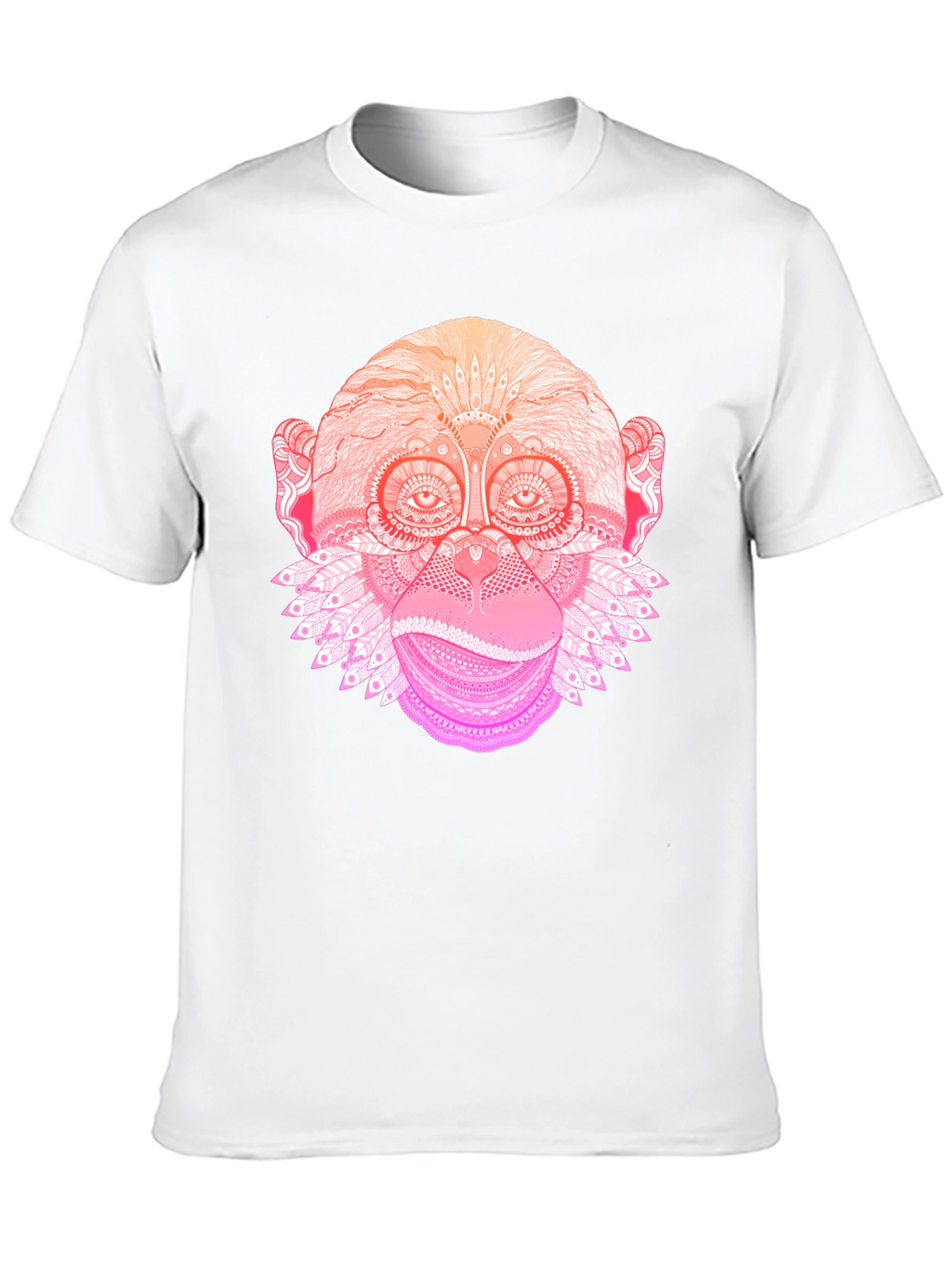 Monkey Mandala Graphic Tee - Black