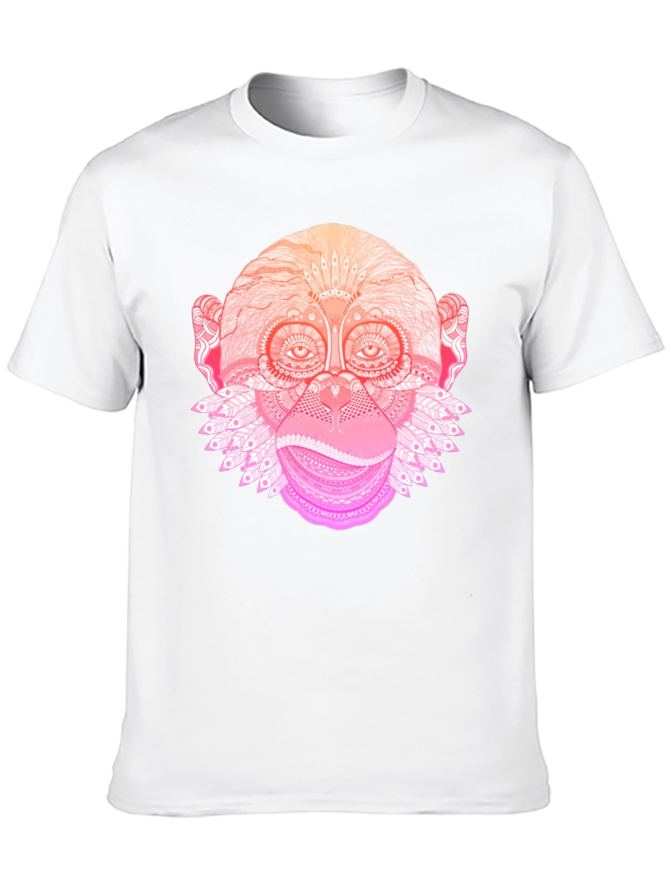 Monkey Mandala Graphic Tee - Black