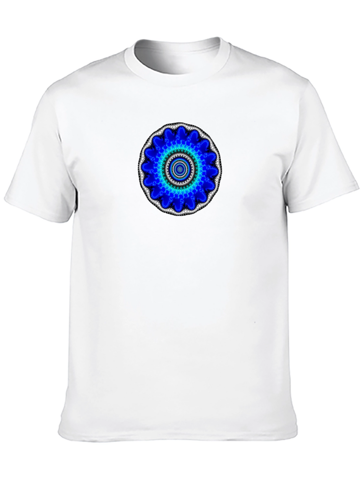 Blue Mandala Graphic Print T-Shirt