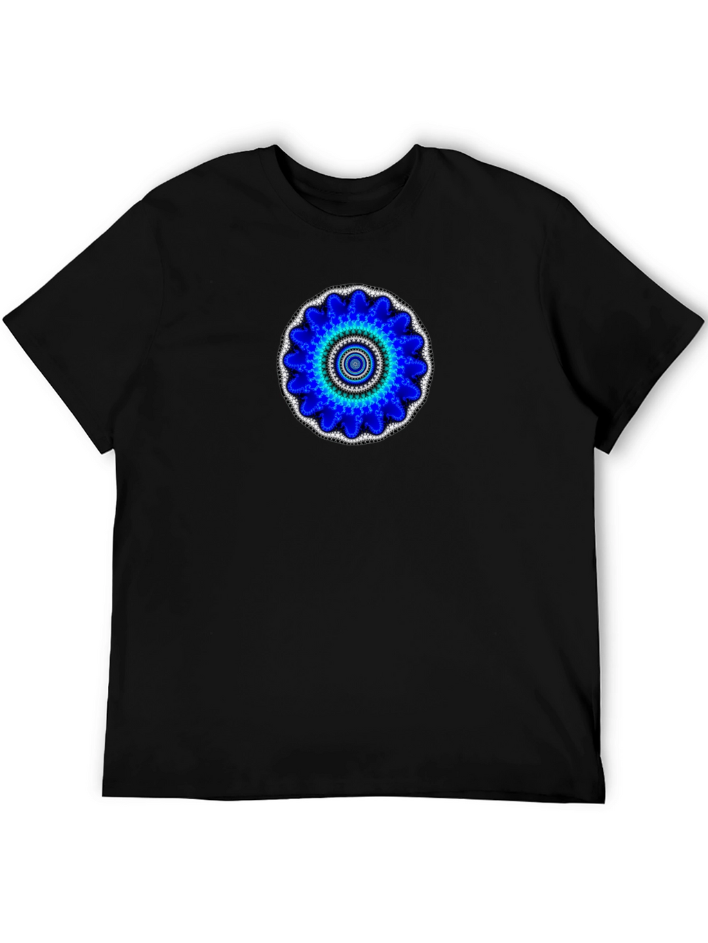 Blue Mandala Graphic Print T-Shirt