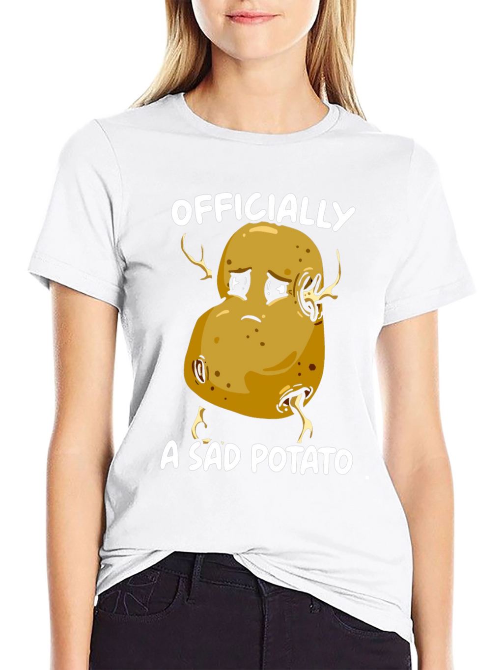 Sad Potato Graphic T-Shirt - Funny Unisex Tee