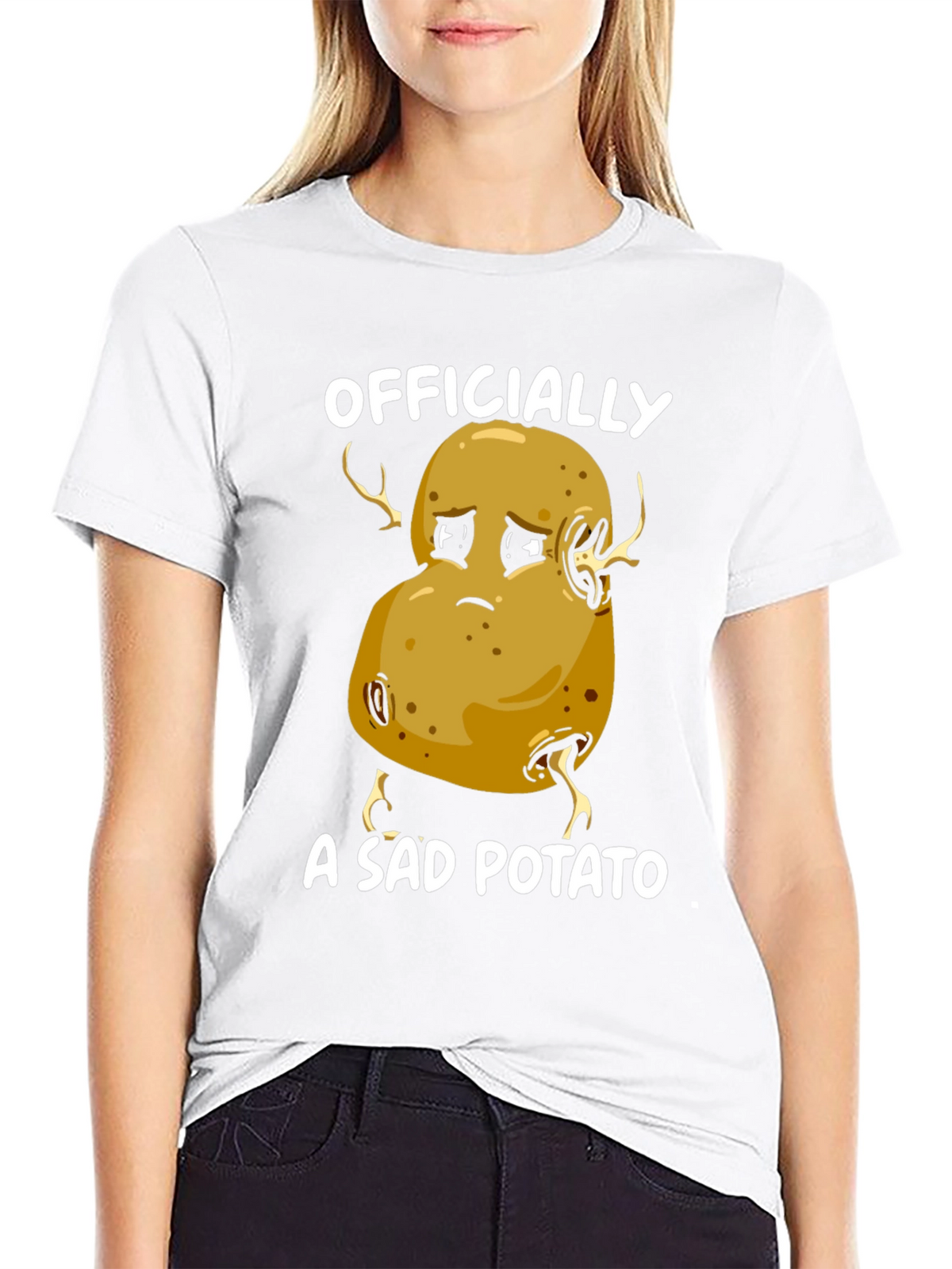Sad Potato Graphic T-Shirt - Funny Unisex Tee