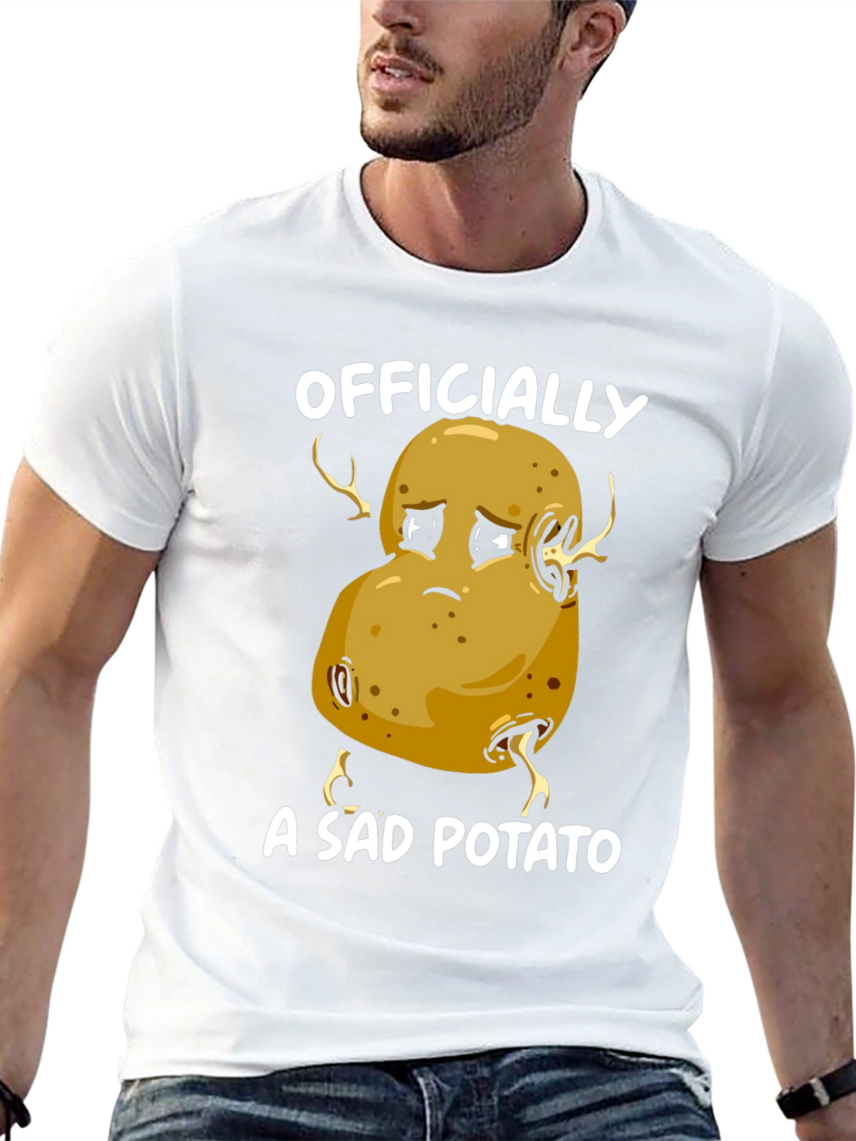 Sad Potato Graphic T-Shirt - Funny Unisex Tee