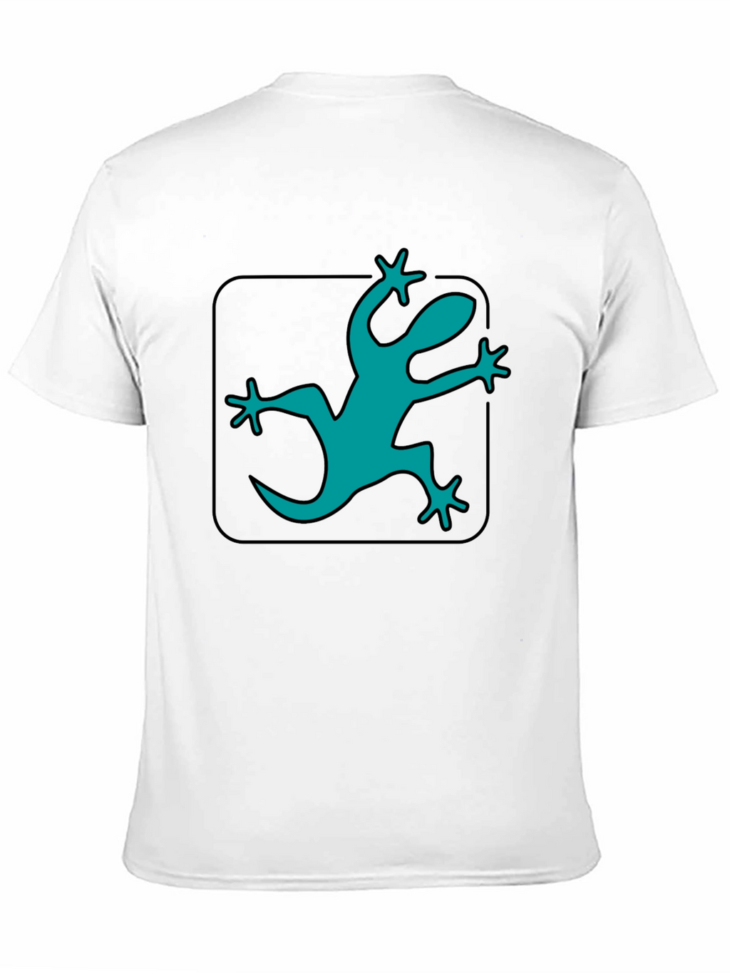 Teal Lizard Graphic Black T-Shirt
