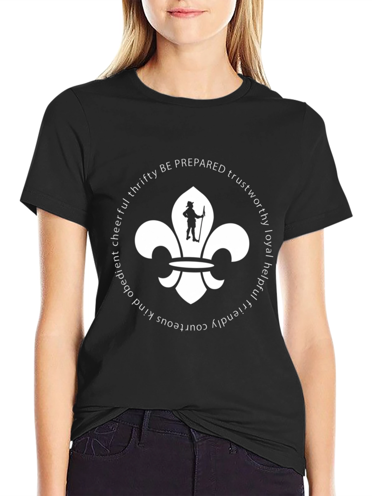 Boy Scout Values T-Shirt | Black Cotton Blend