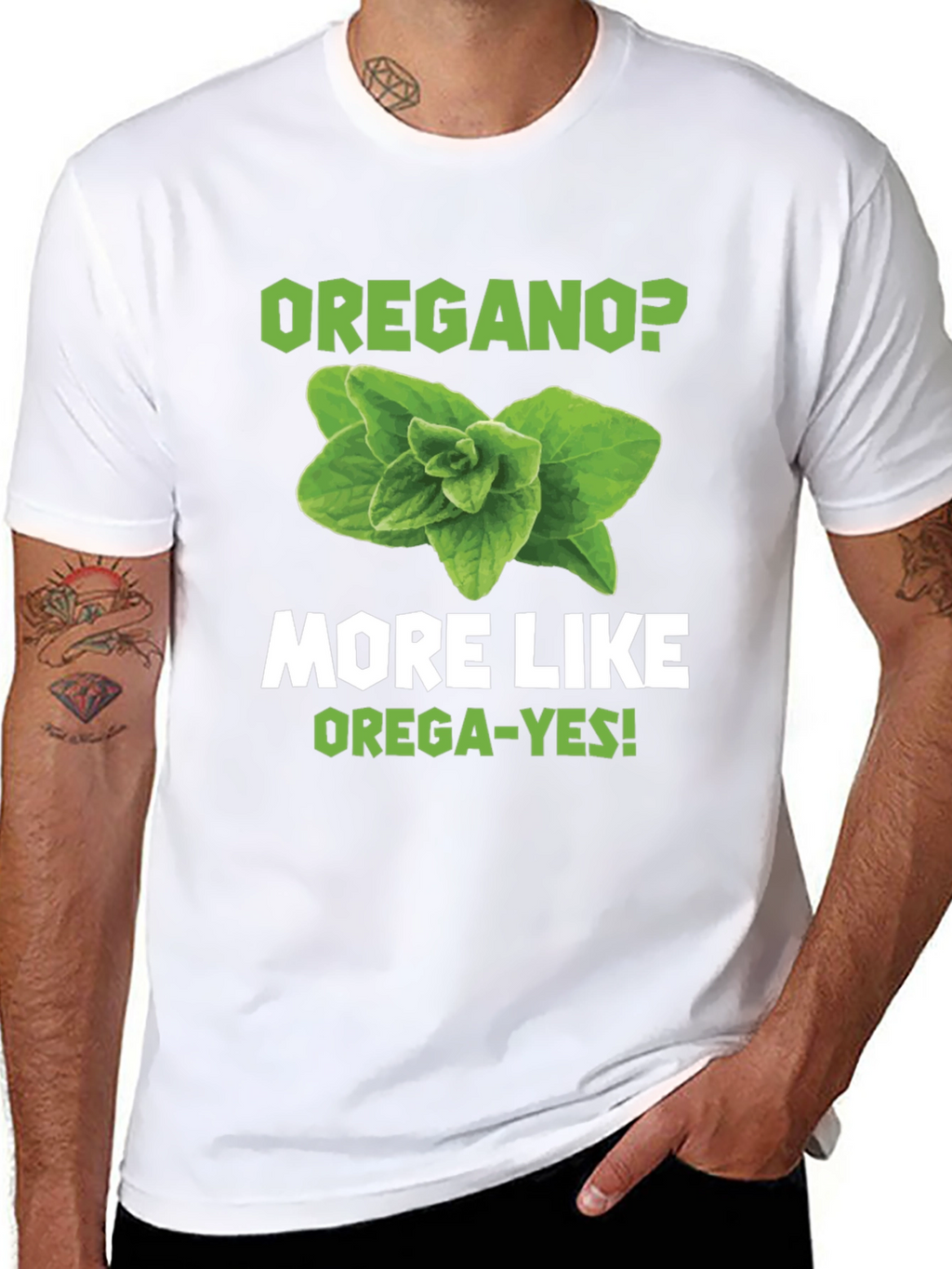 Oregano Pun Graphic T-Shirt - OREGA-YES!
