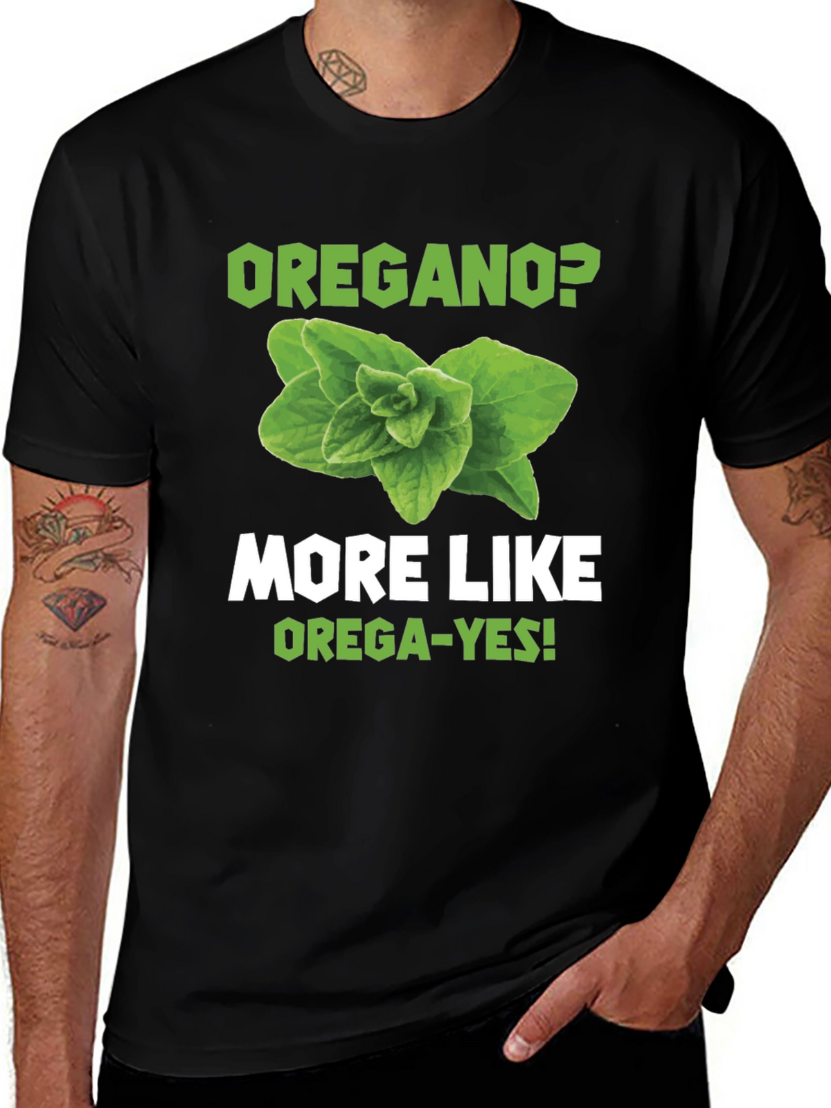 Oregano Pun Graphic T-Shirt - OREGA-YES!