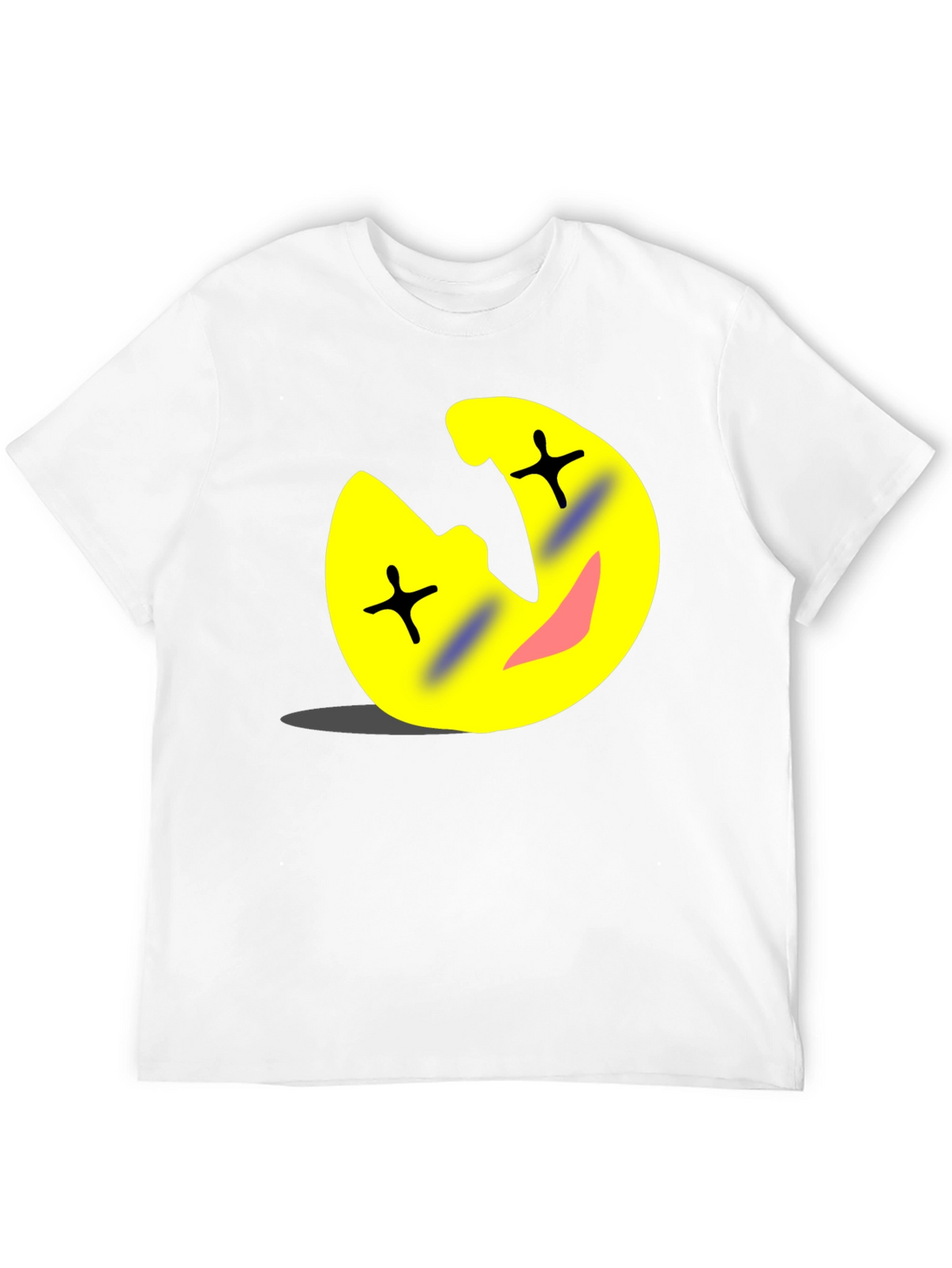 Funny Cartoon Emoji Black T-Shirt