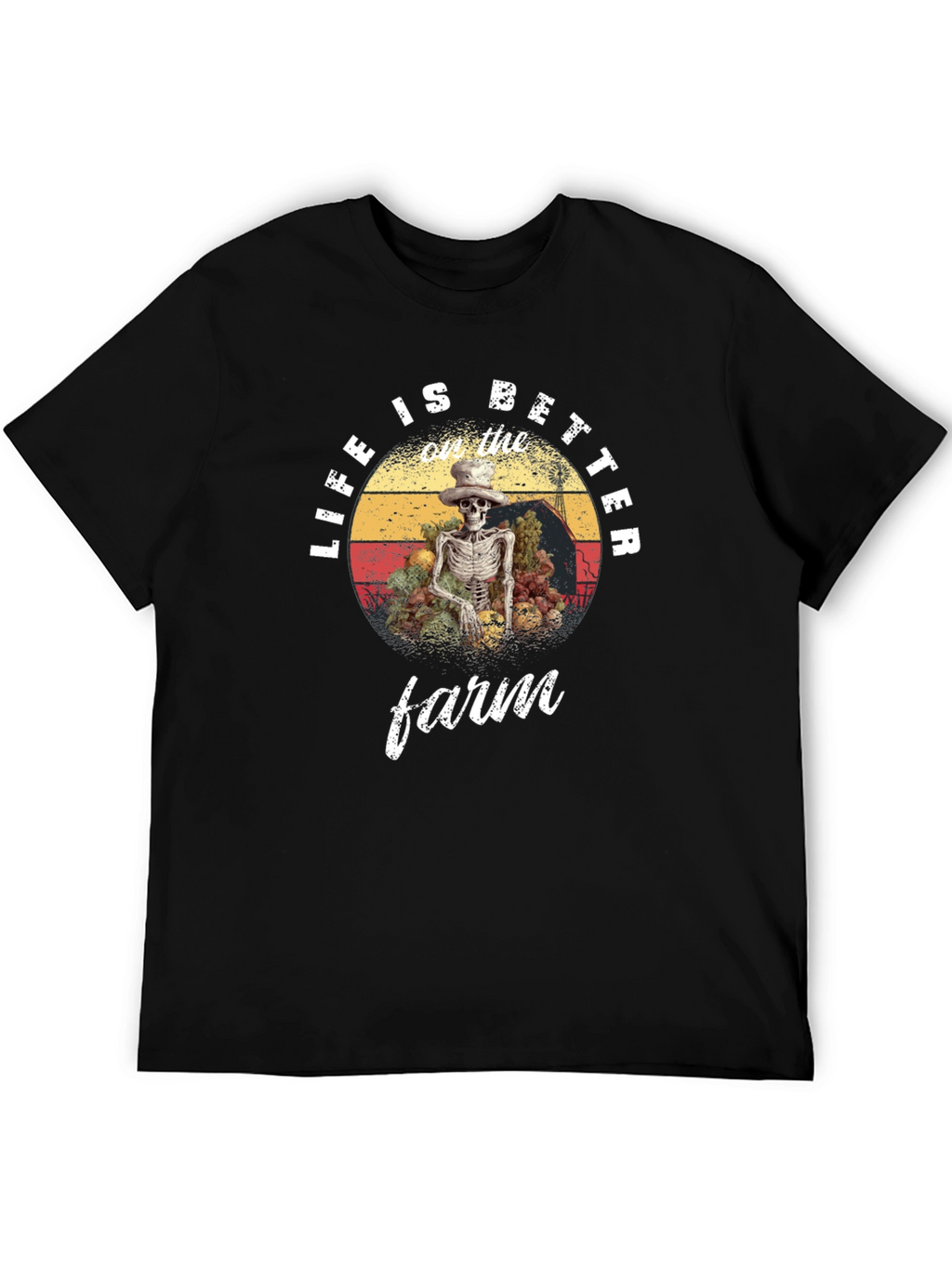 Life is Better on the Farm Skeleton Graphic Tee