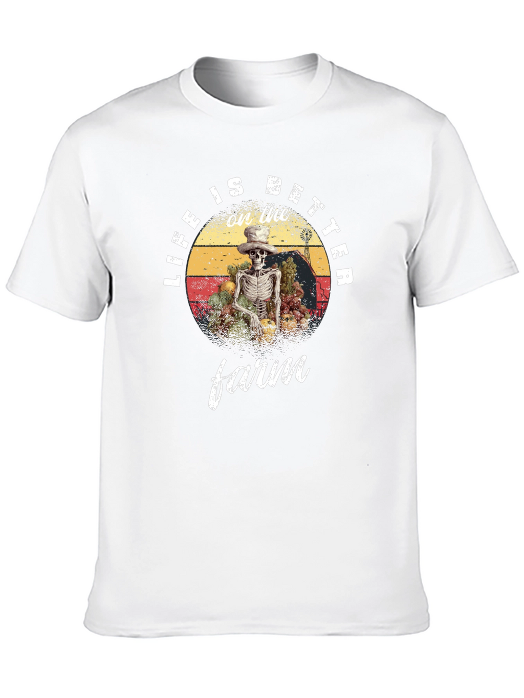 Life is Better on the Farm Skeleton Graphic Tee