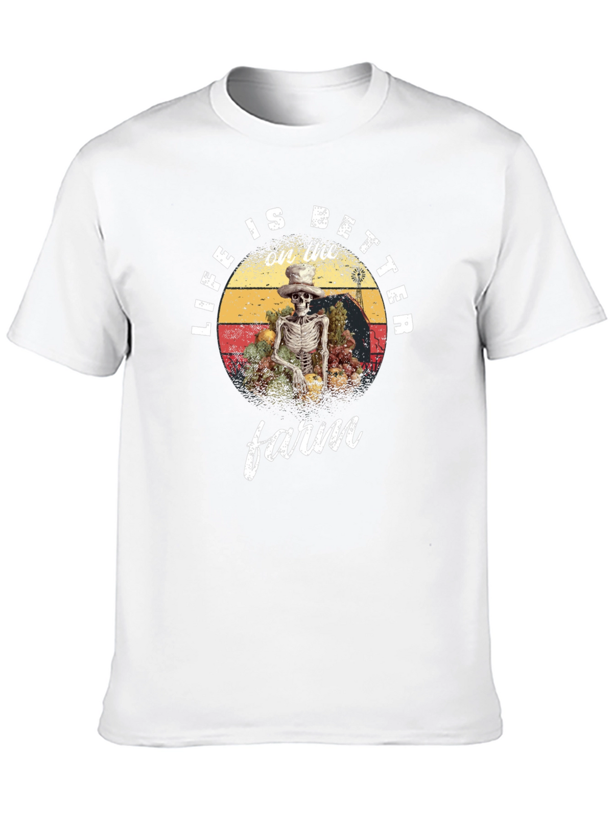 Life is Better on the Farm Skeleton Graphic Tee