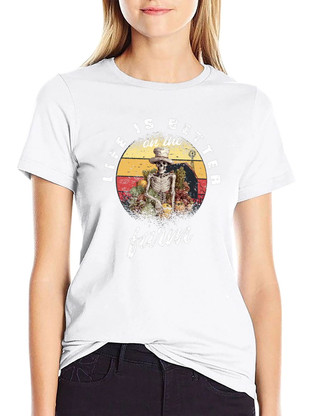 Life is Better on the Farm Skeleton Graphic Tee