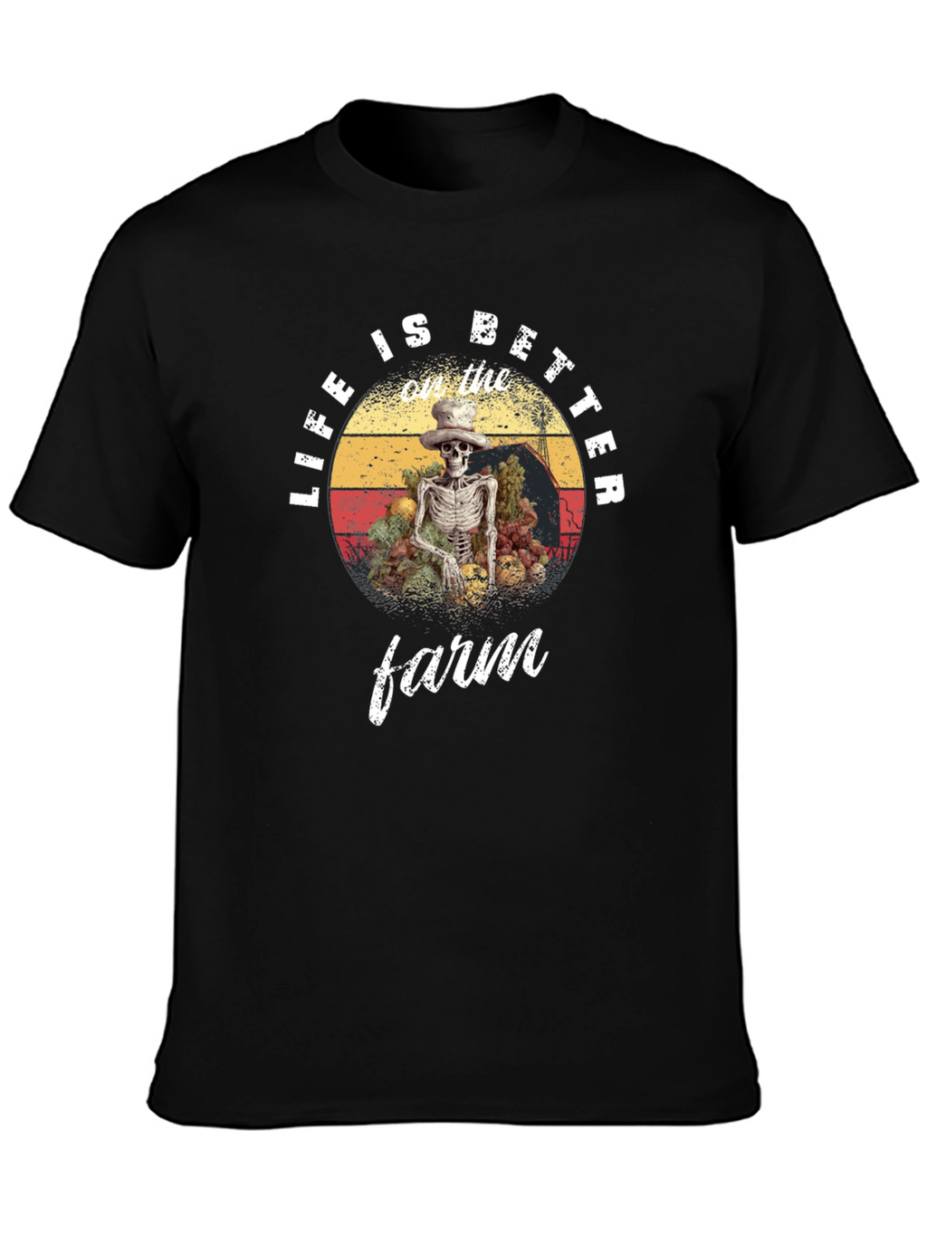Life is Better on the Farm Skeleton Graphic Tee