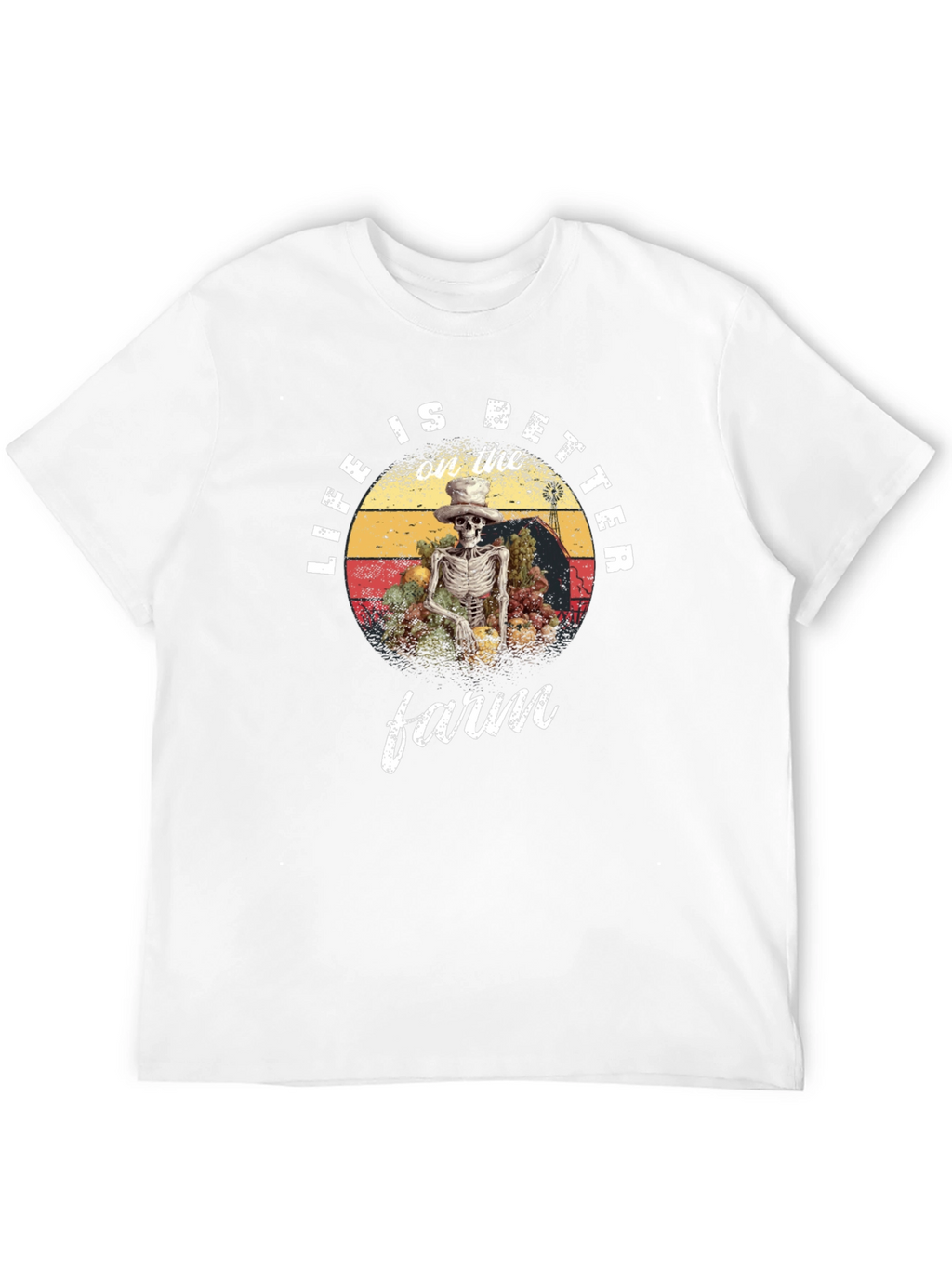 Life is Better on the Farm Skeleton Graphic Tee