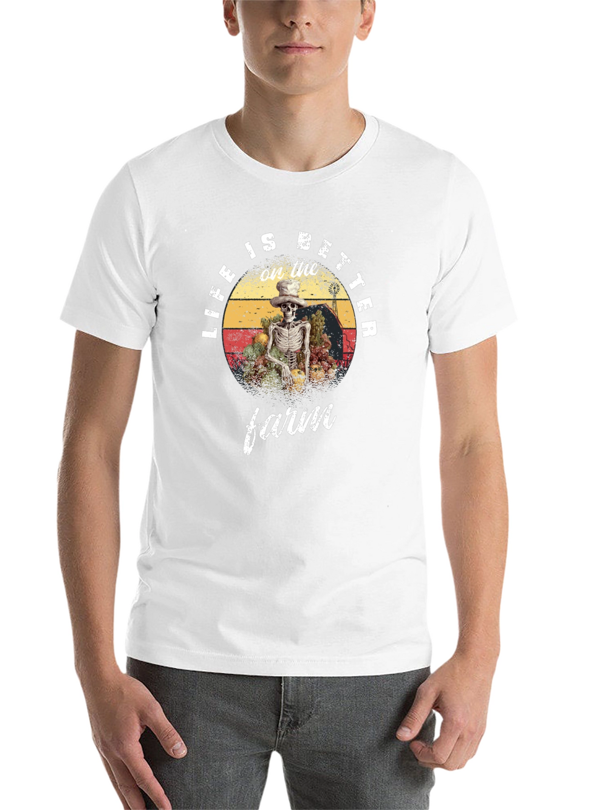 Life is Better on the Farm Skeleton Graphic Tee