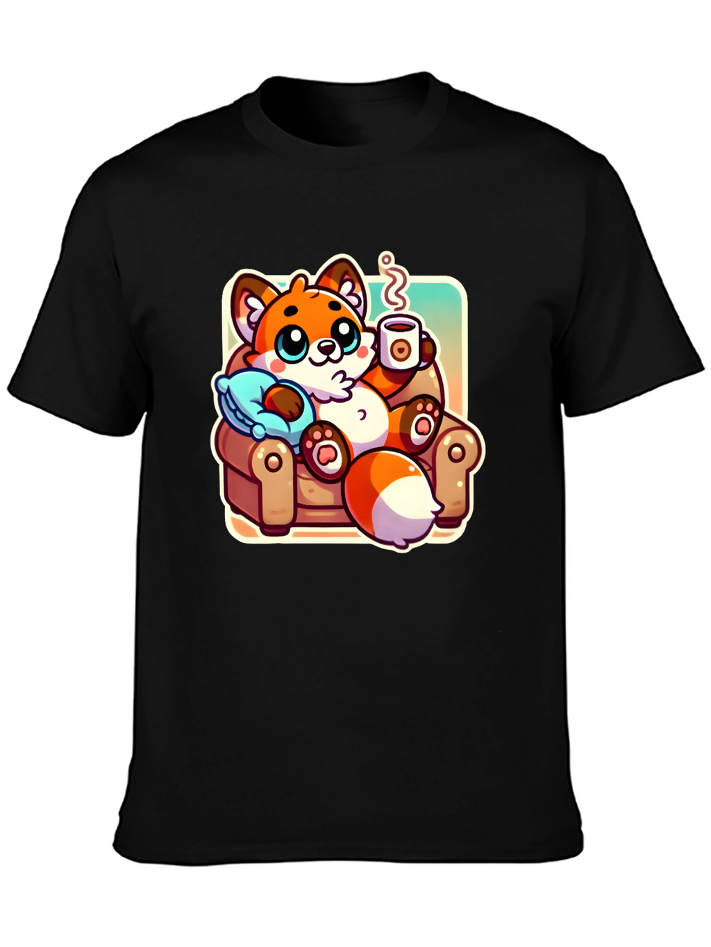 Cozy Fox Cartoon T-Shirt