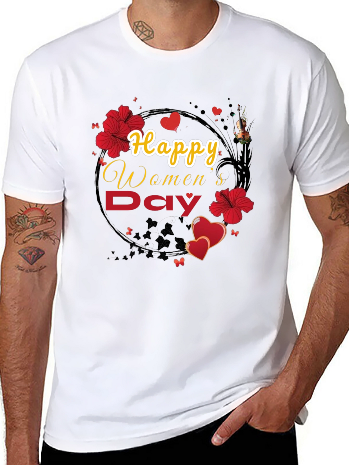 Happy Womens Day Floral T-Shirt