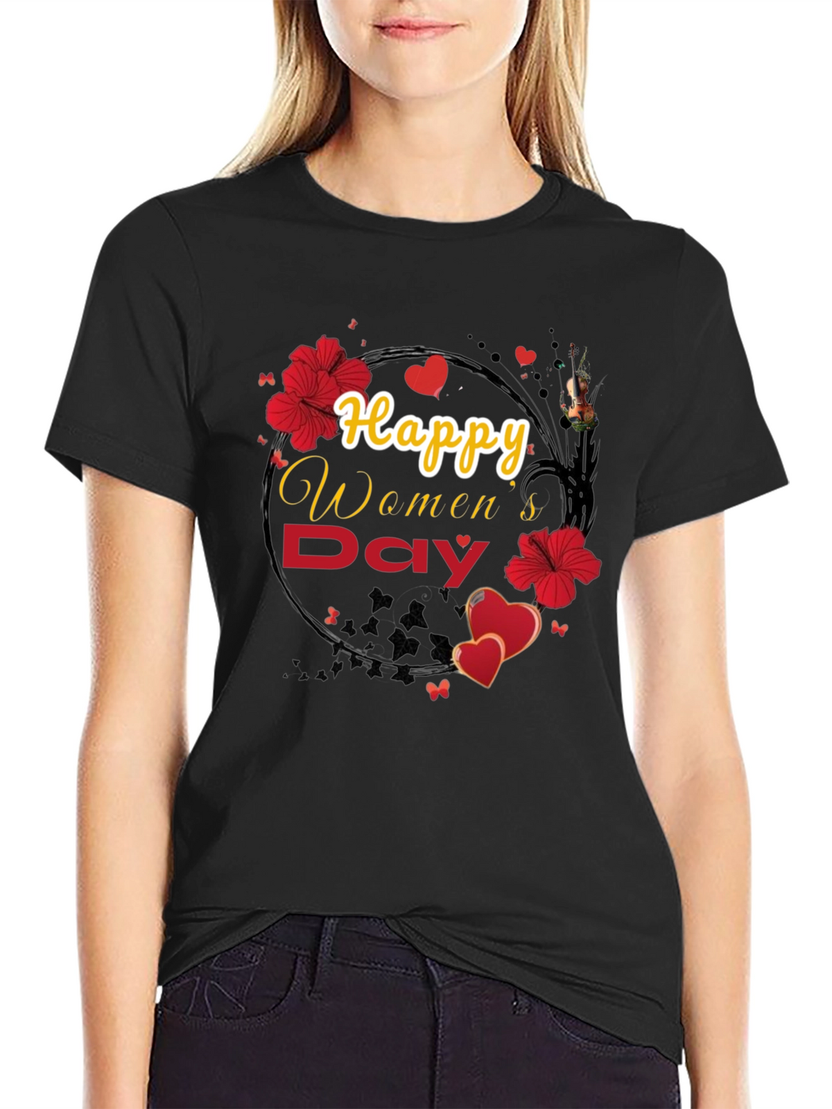 Happy Womens Day Floral T-Shirt