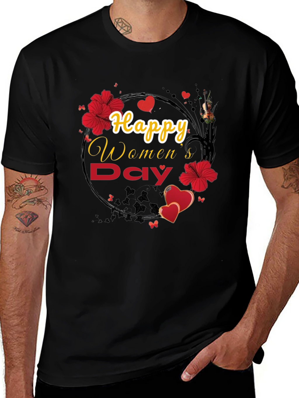 Happy Womens Day Floral T-Shirt