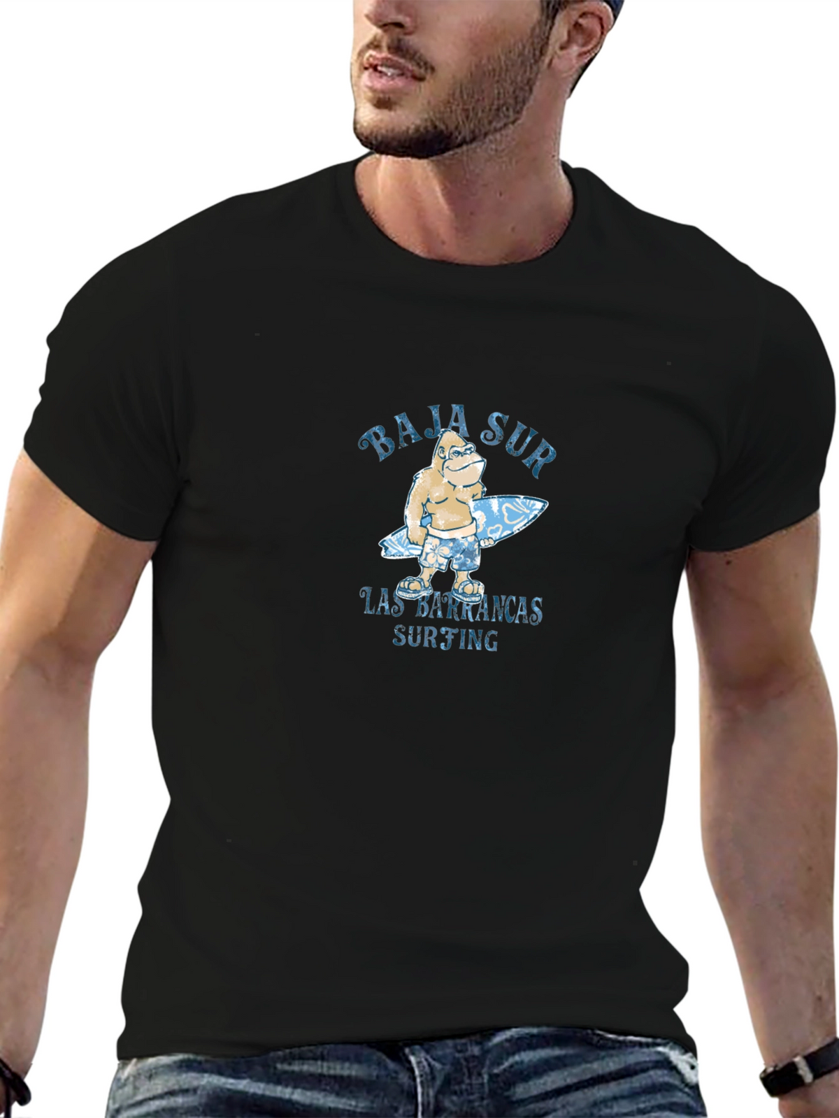 Baja Sur Surfing Graphic T-Shirt