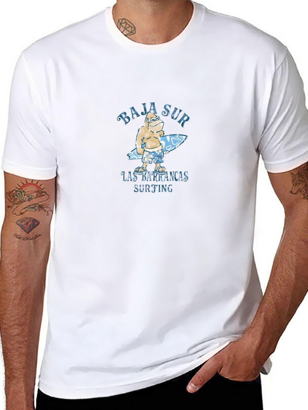 Baja Sur Surfing Graphic T-Shirt