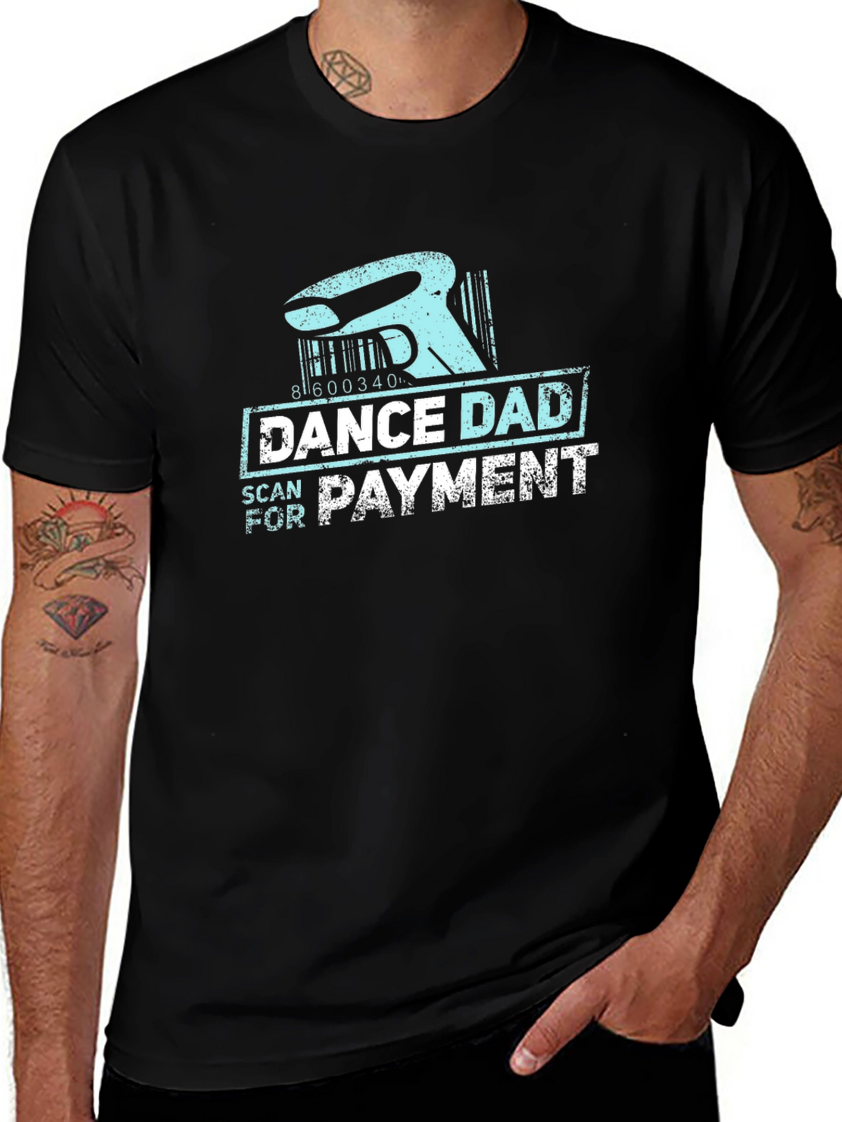 Dance Dad Scan for Payment Black T-Shirt