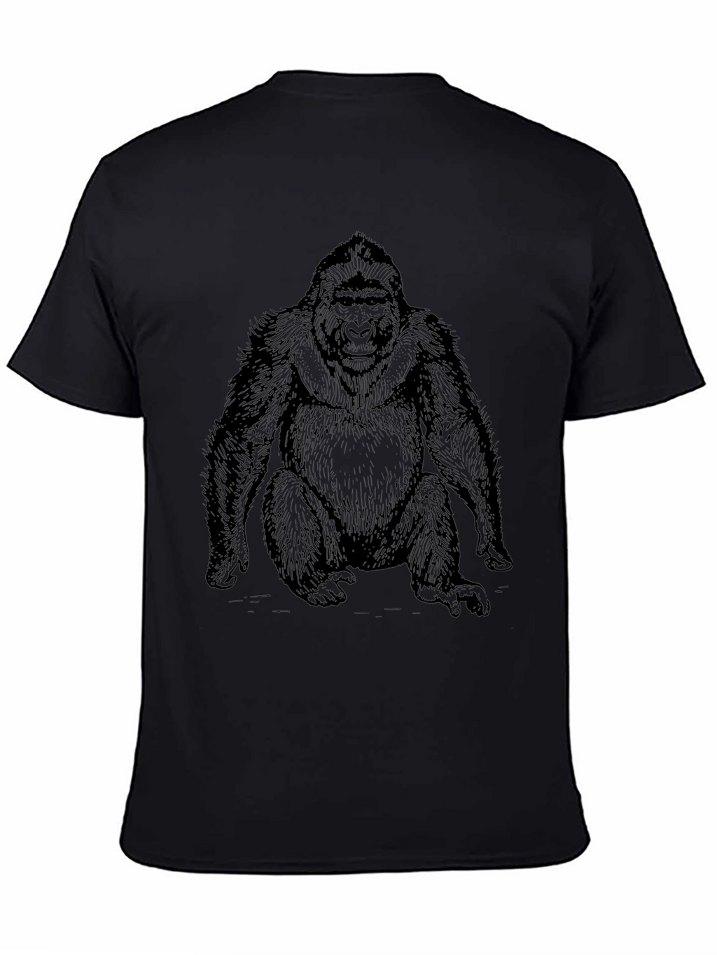Gorilla Graphic Print Black T-Shirt