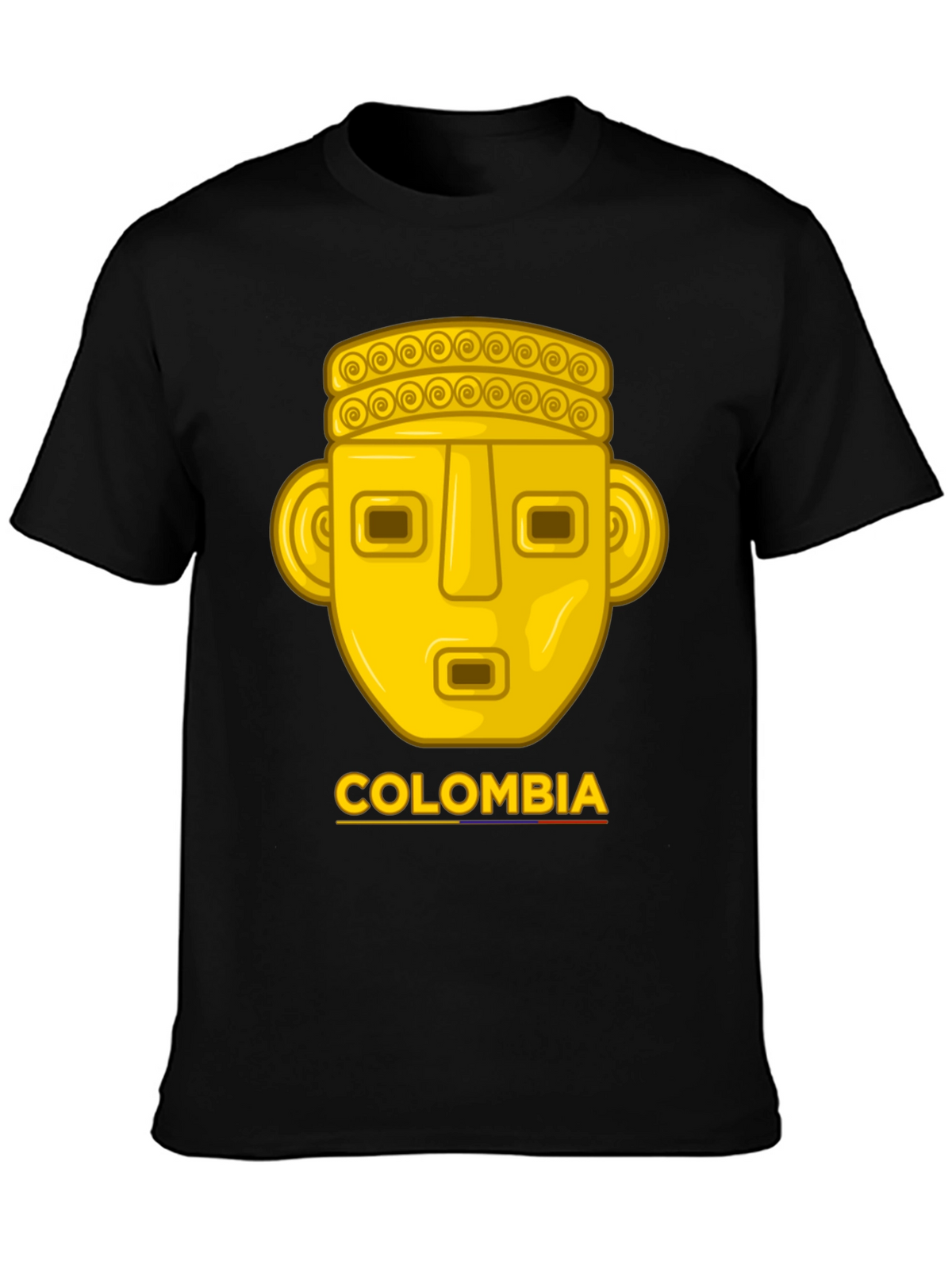 Colombia Gold Mask T-Shirt - Mens Black Tee