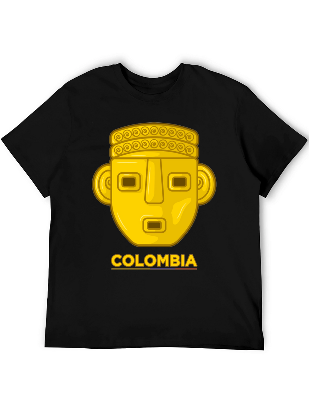 Colombia Gold Mask T-Shirt - Mens Black Tee