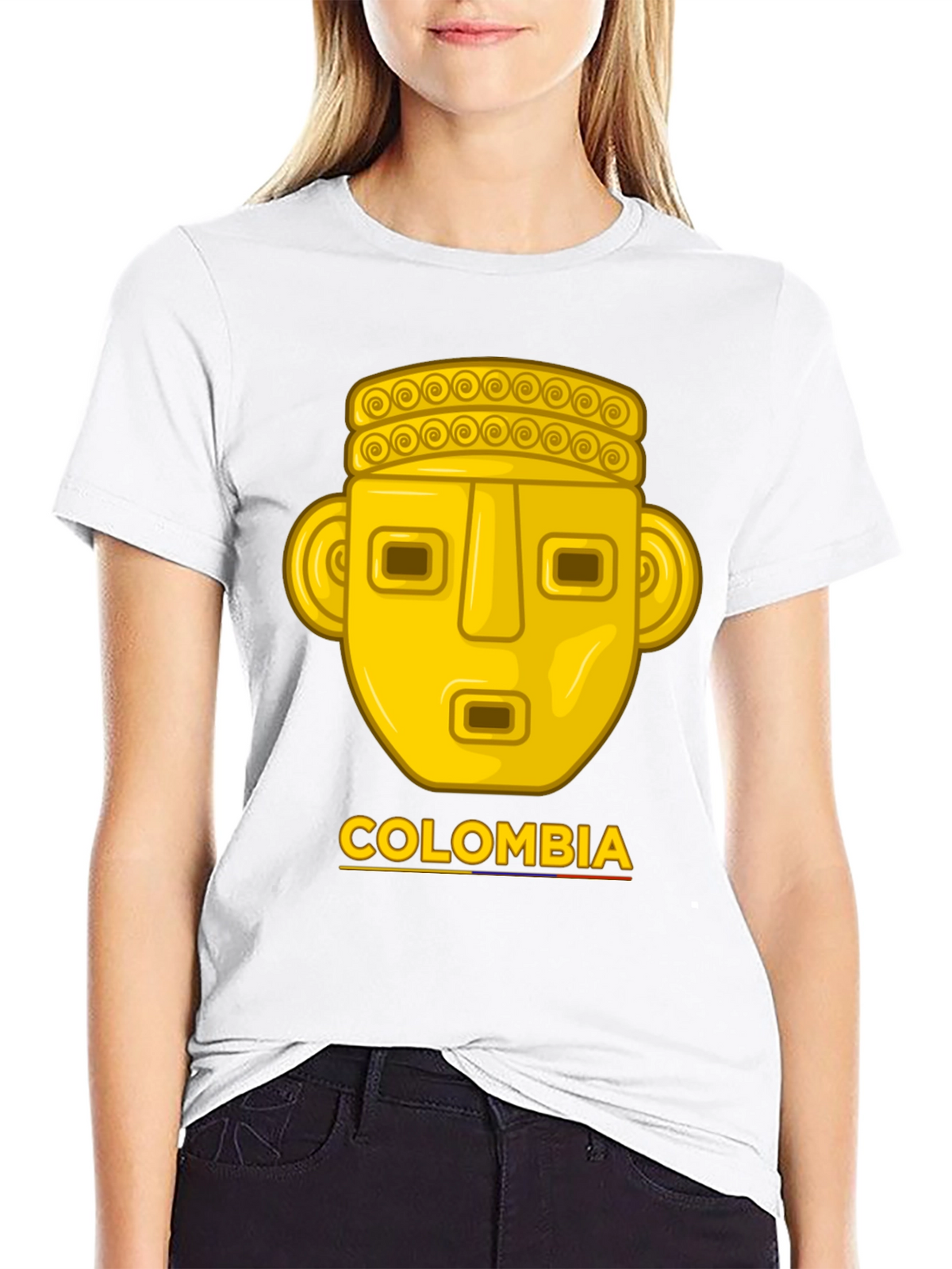 Colombia Gold Mask T-Shirt - Mens Black Tee