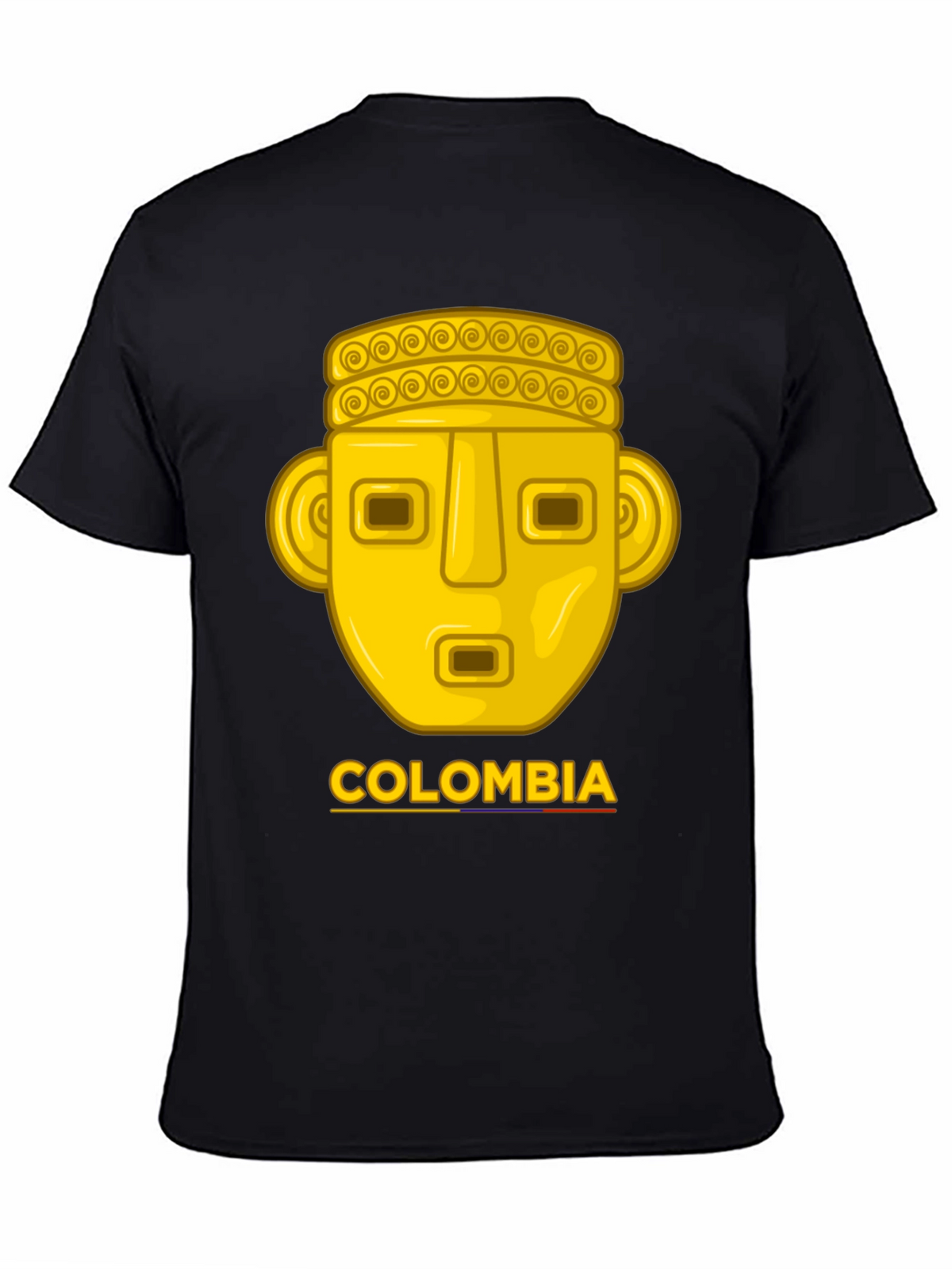 Colombia Gold Mask T-Shirt - Mens Black Tee