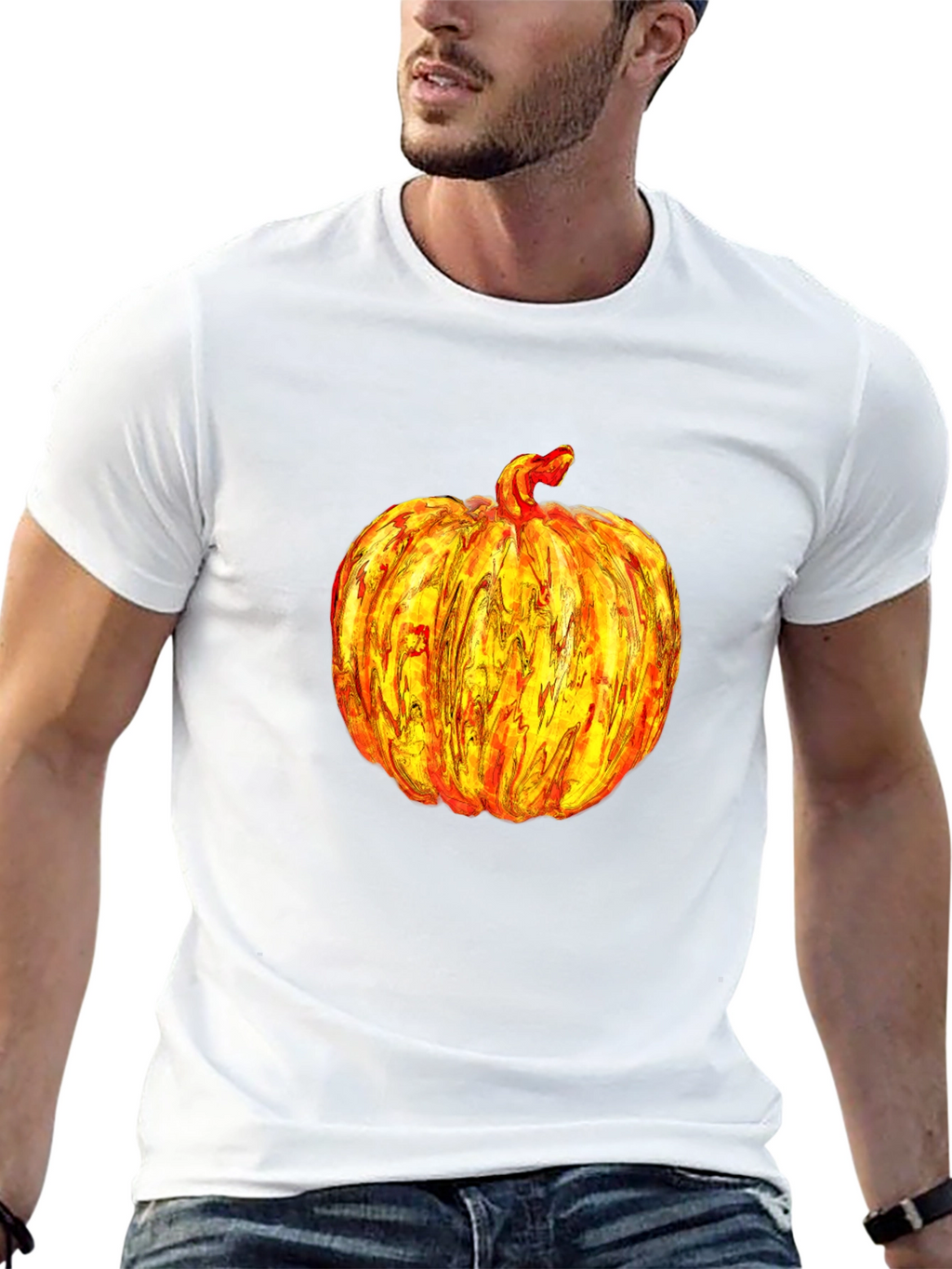 Pumpkin Graphic Print Tee Shirt