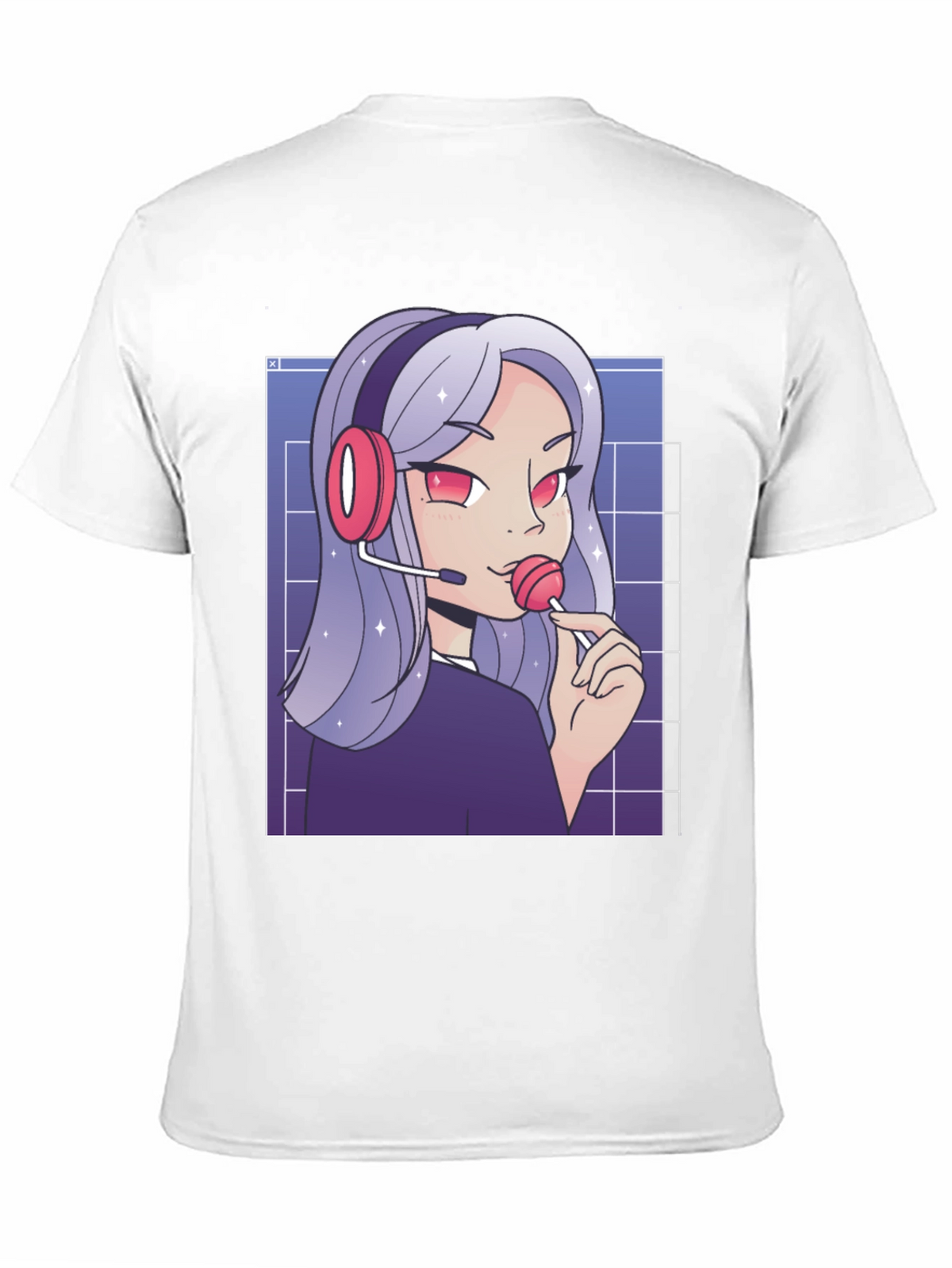 Anime Gamer Girl T-Shirt - Black Graphic Tee