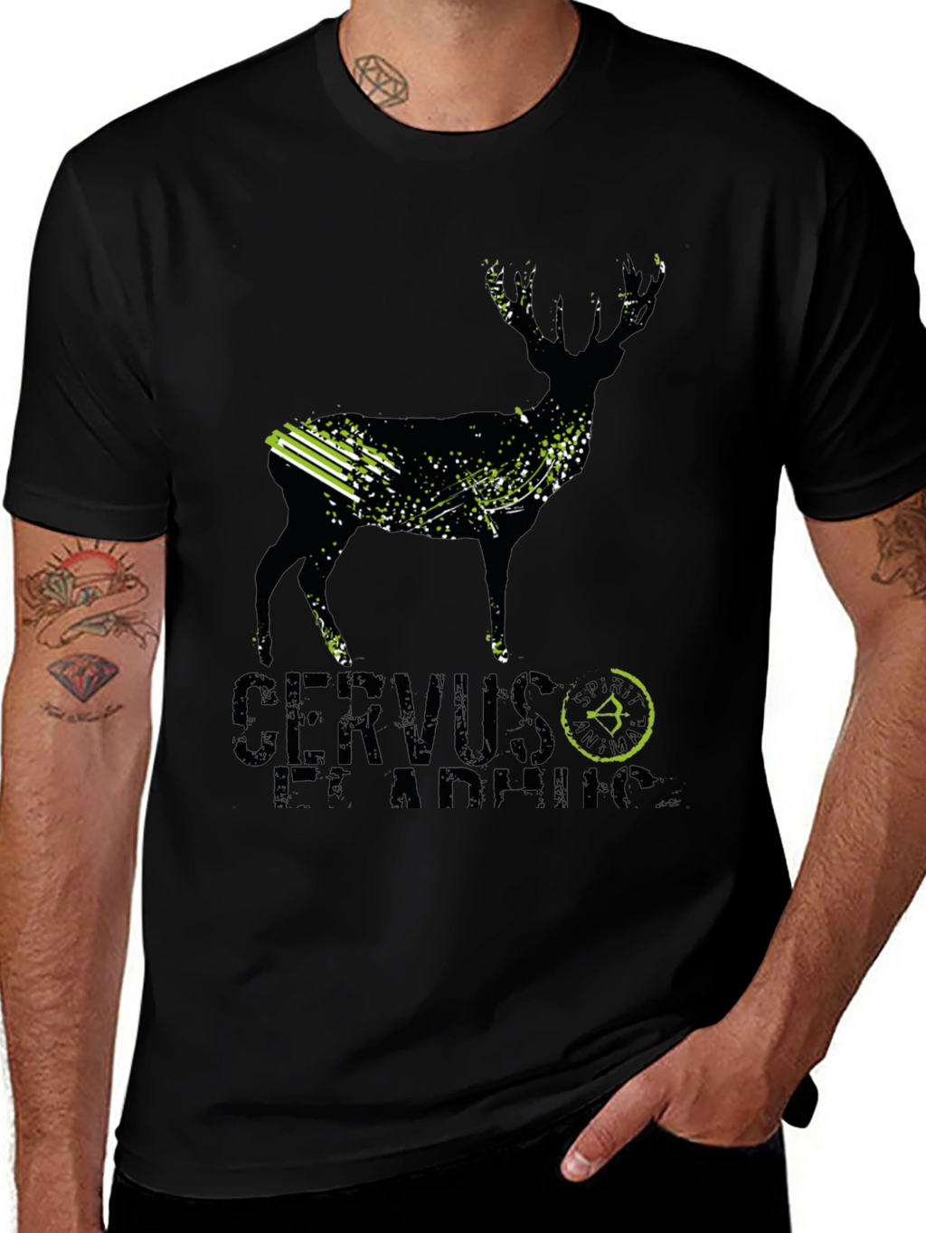 Deer Hunting T-Shirt - Cervus Elaphus Archery Design