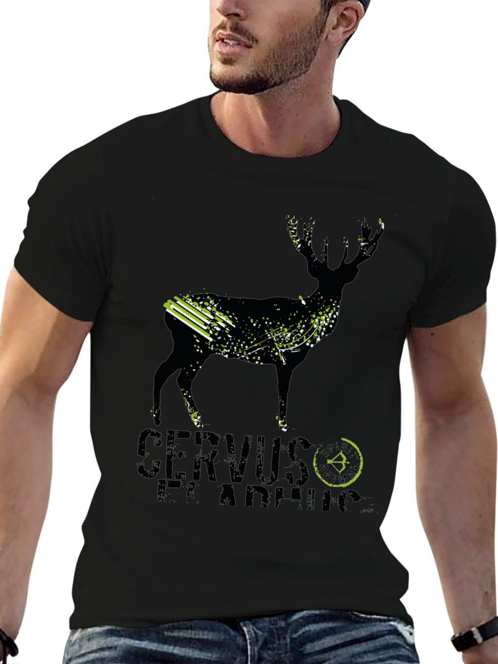 Deer Hunting T-Shirt - Cervus Elaphus Archery Design